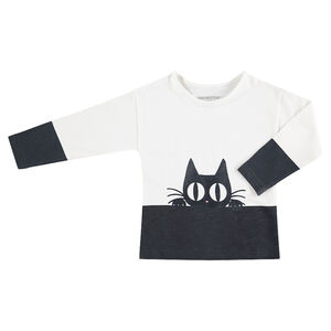 Camiseta de punto de manga larga con estampado de fantasía texturizado  Main Camiseta de punto de manga larga con estampado de fantasía texturizado