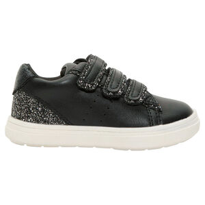 Deportivas con lentejuelas doradas y triple velcro 