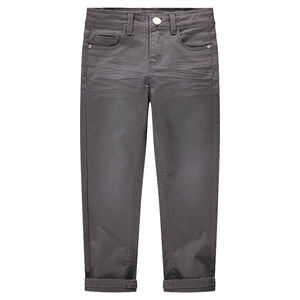 Pantalón de sarga teñido con efecto arrugado   Main Pantalón de sarga teñido con efecto arrugado