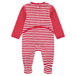 Pijama de terciopelo de rayas con lunares y rayas de Minnie ©Disney 