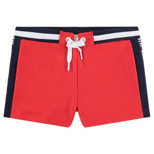 Bañador tipo bóxer con inscripciones estampadas 