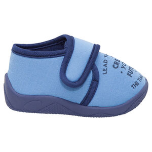 Zapatillas abotinadas de punto liso con velcro 