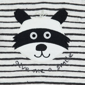 Conjunto de camiseta de rayas y pantalón de punto asargado 