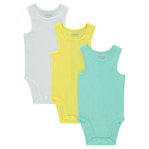 Pack de 3 bodies sin manga de punto 