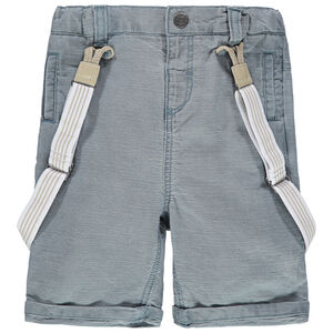 Bermudas jaspeadas con tirantes elásticos desmontables 