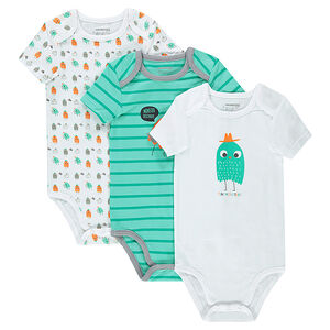 Pack de 2 bodies de manga corta de punto con monstruos estampados 