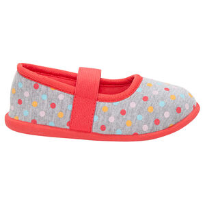 Zapatillas tipo merceditas de lunares con tira elástica 