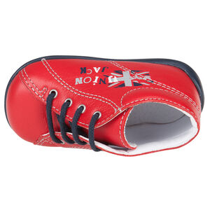 Botas bajas con cordones de cuero con motivo estampado 
