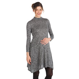 Vestido para el embarazo corte ancho de punto elástico de mezclilla 