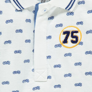 Polo manga larga con estampado all-over 