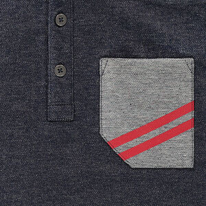 Polo de jersey de fantasía con detalles que contrastan 