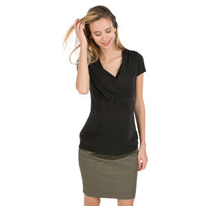 Camiseta de manga corta de premamá y lactancia 