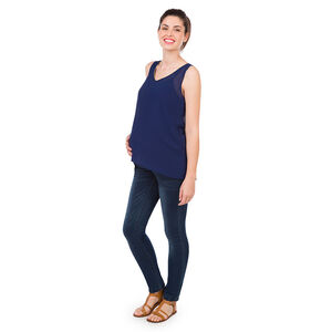 Vestido de premamá de manga corta 2 en 1 