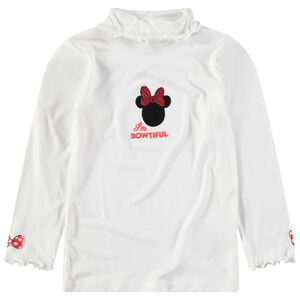 Camiseta interior con cuello vuelto con Minnie Disney bordada por delante 