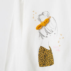 Camiseta de manga larga estampada niñita 