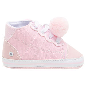 Zapatillas flexibles de tela con cordones y pompón  Main Zapatillas flexibles de tela con cordones y pompón