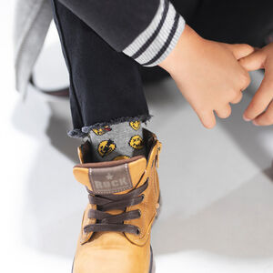 Juego de 2 pares de calcetines variados con ©Smiley de jacquard 