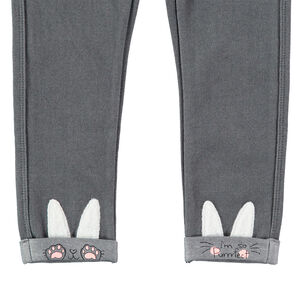 Jeggings grises con conejos en la parte inferior de las perneras  Main Jeggings grises con conejos en la parte inferior de las perneras
