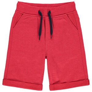 Bermudas de felpa jaspeada. 