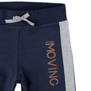 Pantalón de chándal de felpa con inscripción cobriza 