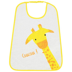 Babero de rizo con estampado girafa 
