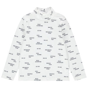 Suéter de cuello camisero estampado all-over 