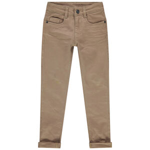 Pantalón slim de twill con efecto arrugado niño 