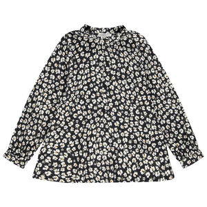 Túnica manga larga estampada flores all-over 