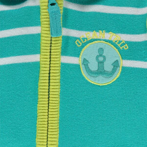 Chaqueta con capucha con parche de ancla 
