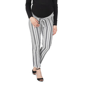 Pantalón de premamá 7/8 con rayas verticales 