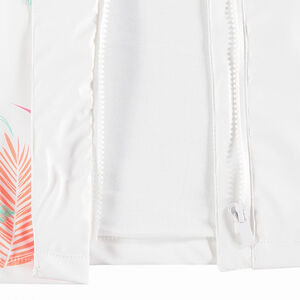 Cortavientos de goma con capucha desmontable y estampado floral 