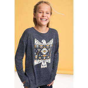 Júnior - Túnica abierta con efecto nieve y estampado estilo Ikat 