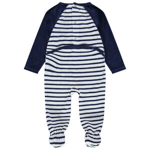 Pijama de terciopelo con rayas y estampado de Mickey Disney 