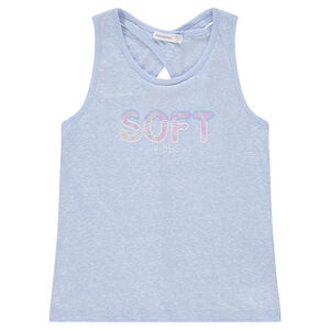 Júnior - Camiseta de punto jaspeado con inscripciones de fantasía  Main Júnior - Camiseta de punto jaspeado con inscripciones de fantasía