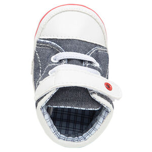 Zapatillas flexibles de tela con cordones y velcro con forro de cuadros  Main Zapatillas flexibles de tela con cordones y velcro con forro de cuadros