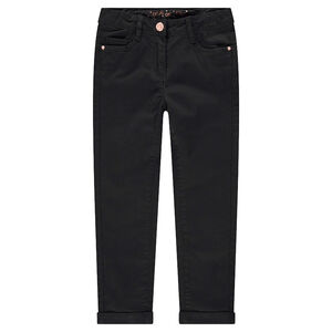 Pantalón corte slim de sarga lisa  Main Pantalón corte slim de sarga lisa