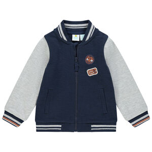 Gilet zippé en molleton tricolore Smiley Baby 