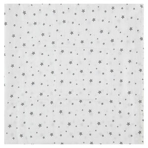Muselina de fibra de bambú 100 x 100 cm con estrellas estampadas all over 