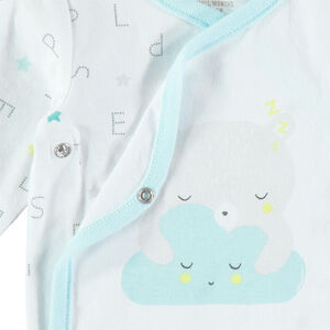 lote de 2 bodies mangas largas de algodon bio à estampados fantasia 