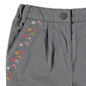 Pantalón de algodón de fantasía con bordados  