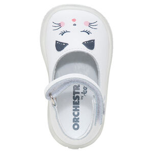 Merceditas de cuero con tira de velcro y estampado de gato  Main Merceditas de cuero con tira de velcro y estampado de gato