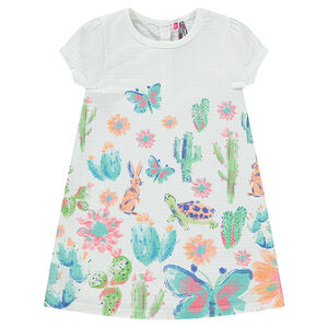 Robe manches courtes imprimée fantaisie  Main Robe manches courtes imprimée fantaisie