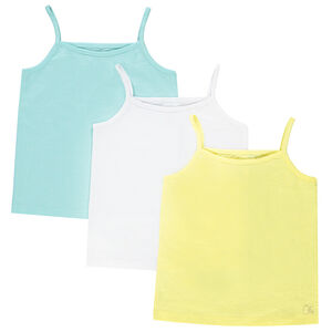 Juego de 3 camisetas lisas con tirantes finos  Main Juego de 3 camisetas lisas con tirantes finos