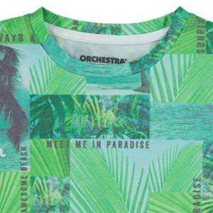 Júnior - Camiseta de manga corta de punto con palmeras all-over 