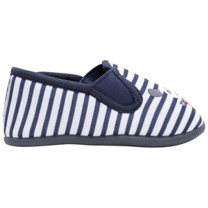 Patucos bajos de rayas con goma y personaje estampado 