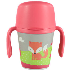 Vaso de aprentizaje con boquilla de bamboo - Zorro 