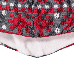 Conjunto de gorro y snood con forro micropolar y dibujos de jacquard 