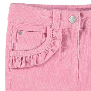Pantalón de pana fina con corazones dorados all over 
