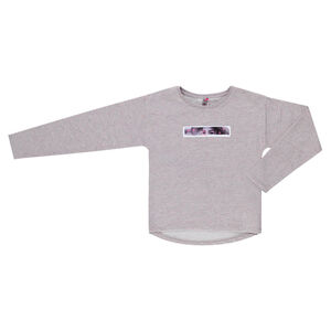 Júnior - Sudadera de felpa con aspecto de neps y parche de fantasía como holograma 