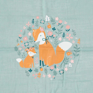 Juego de 3 muselinas de algodón con dibujos de animales del bosque 